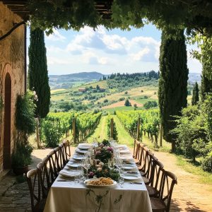 Long lunch in the Tuscan hills